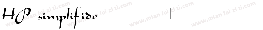 HP simplifide字体转换